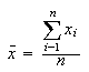 sample mean equation