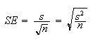 standard error equation