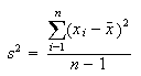 variance equation